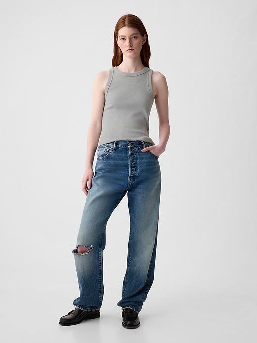 Modern Rib Halter Tank Top Product Image
