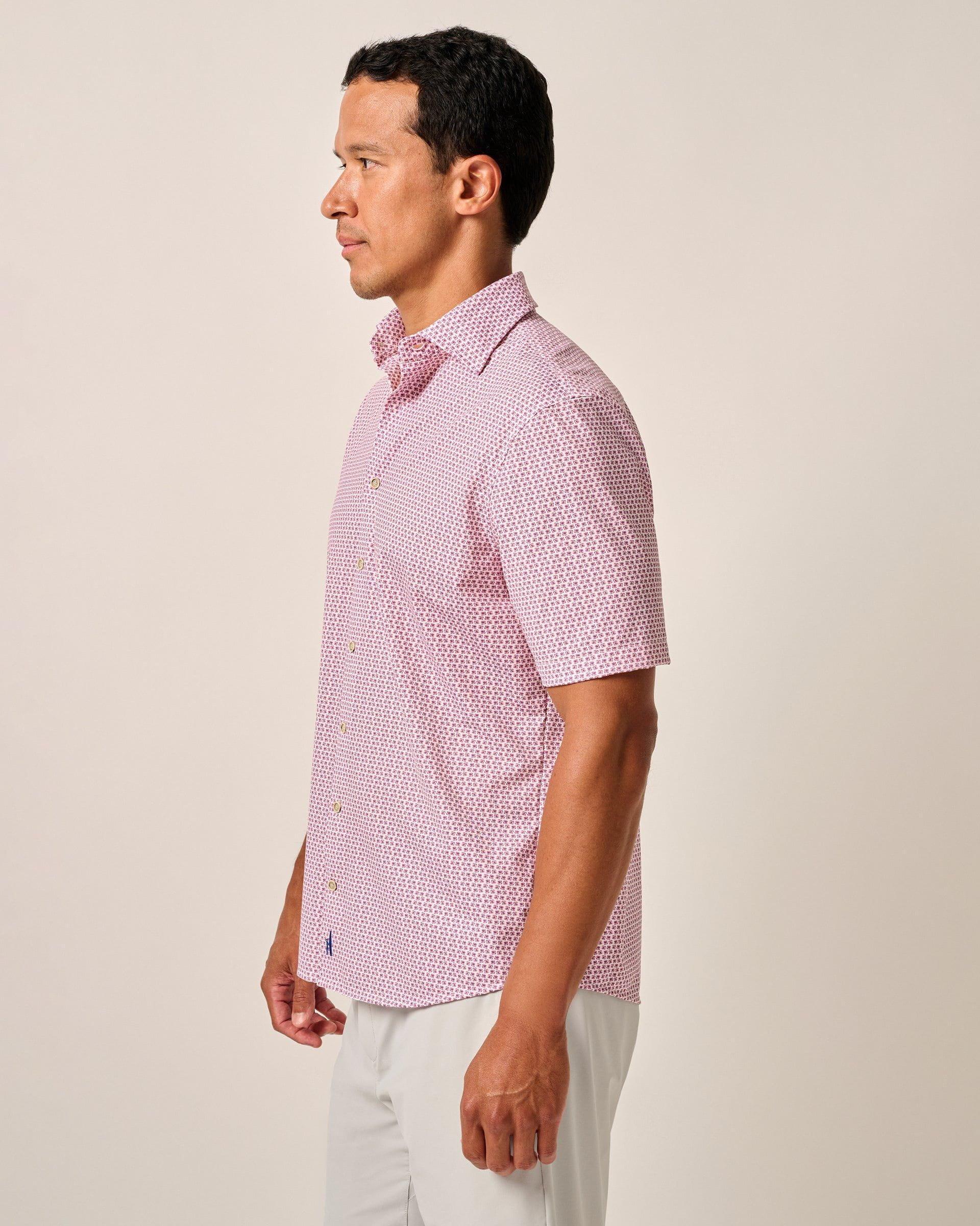 Short Sleeve Hangin' Out Knit Button Up Shirt - Caspian Male Product Image