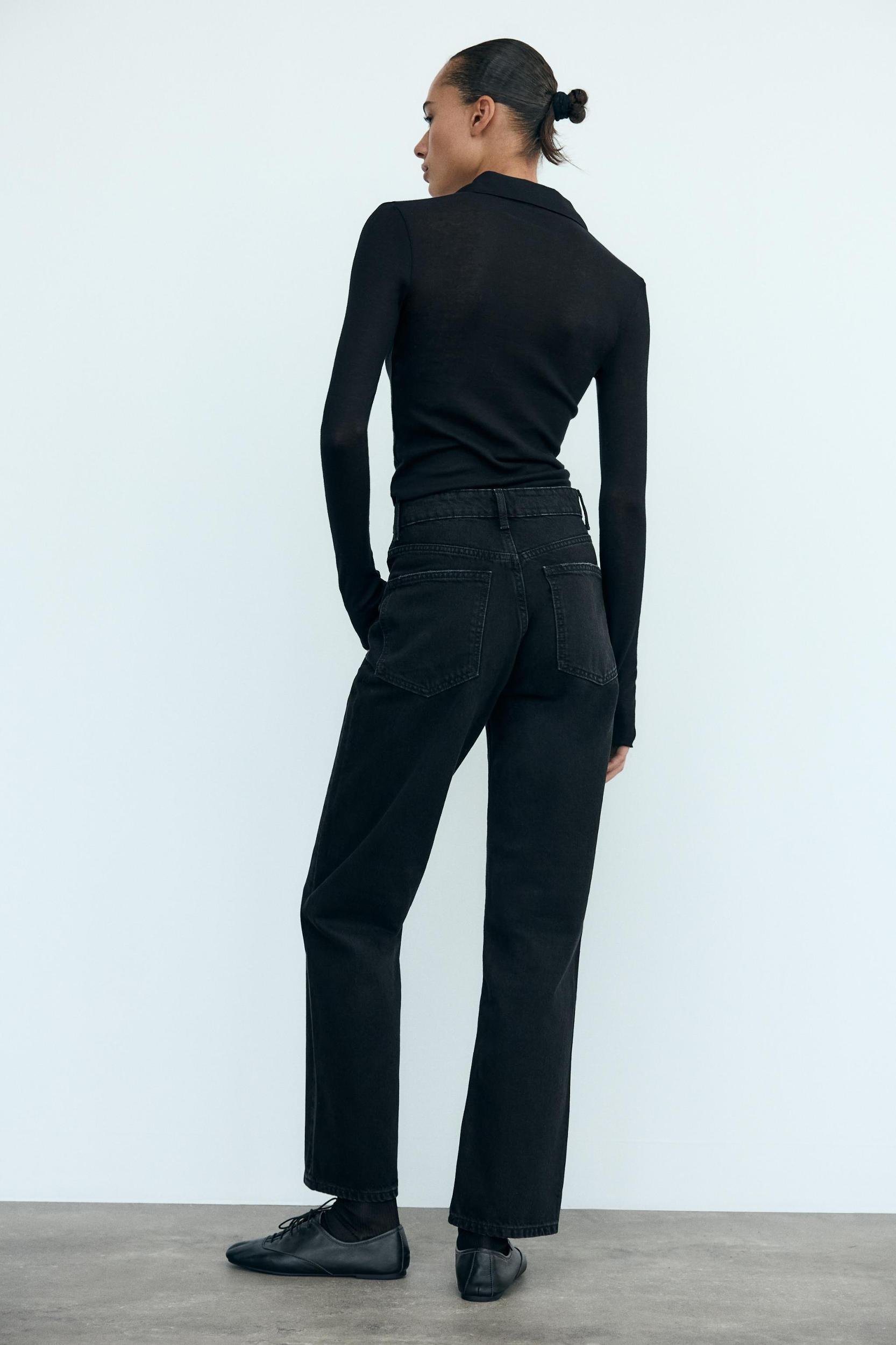 HIGH-WAISTED TRF MOM FIT JEANS Product Image