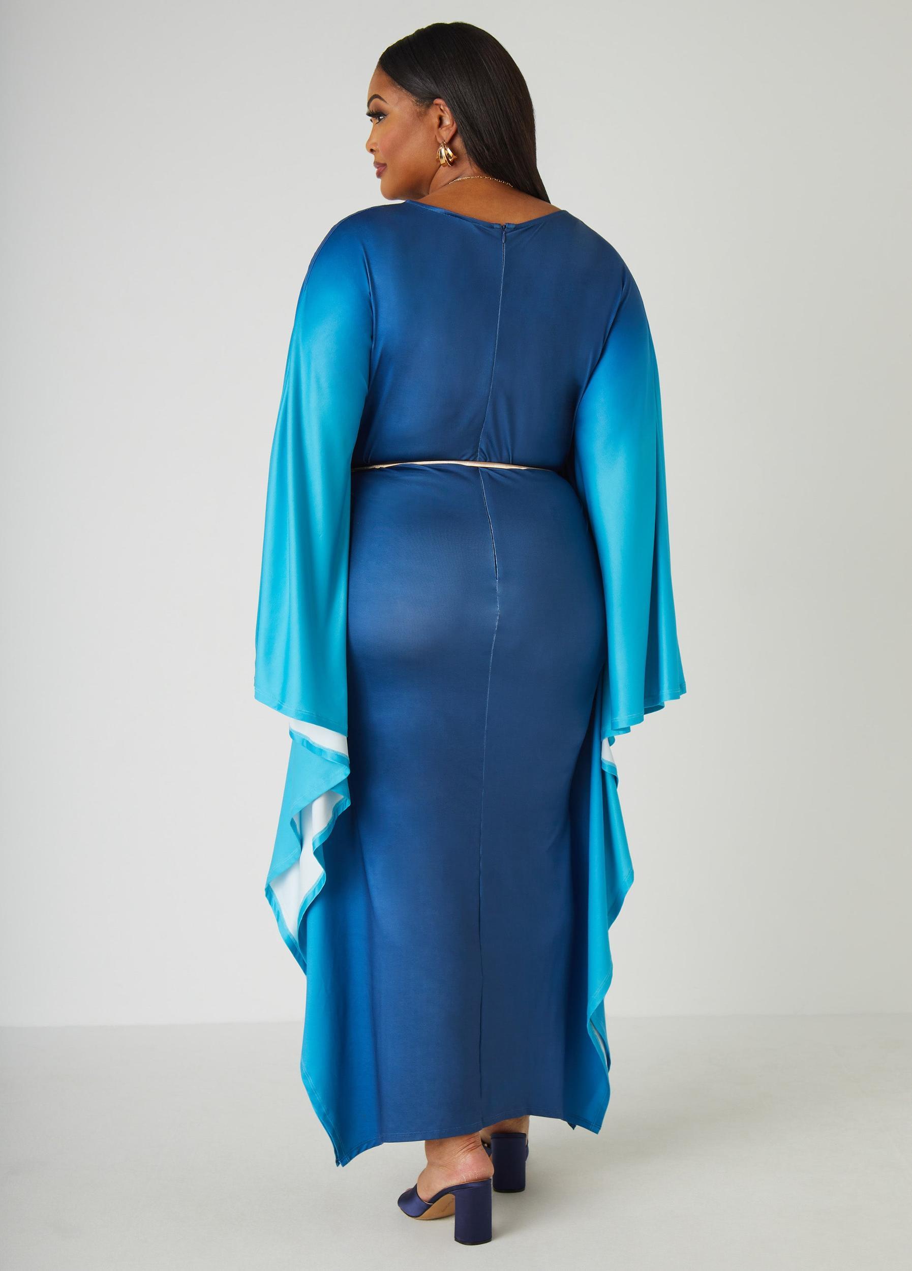 Ombre Belted Kaftan Dress Product Image