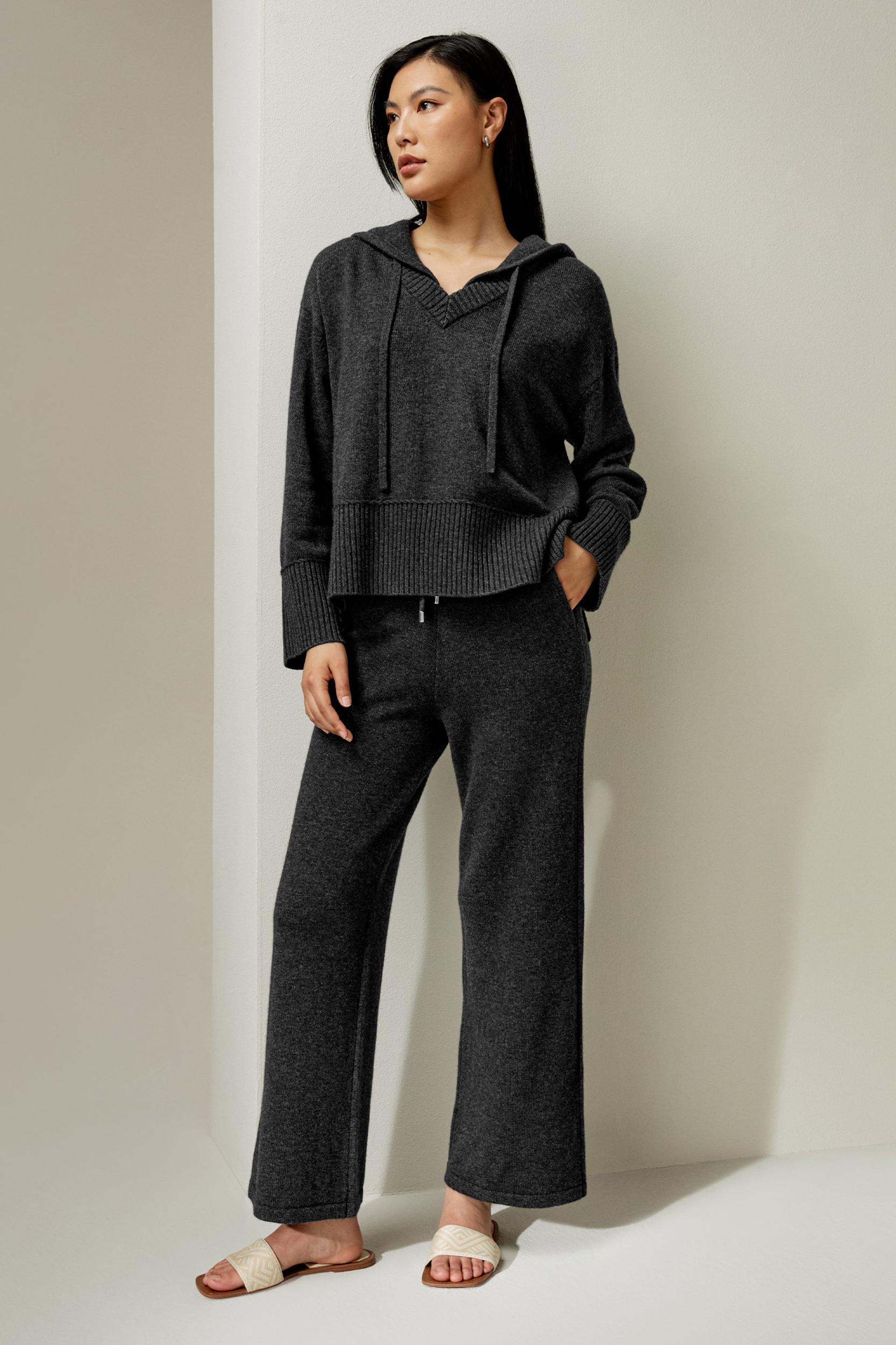 Merino Wool Jersey Wide-Leg Pants Product Image