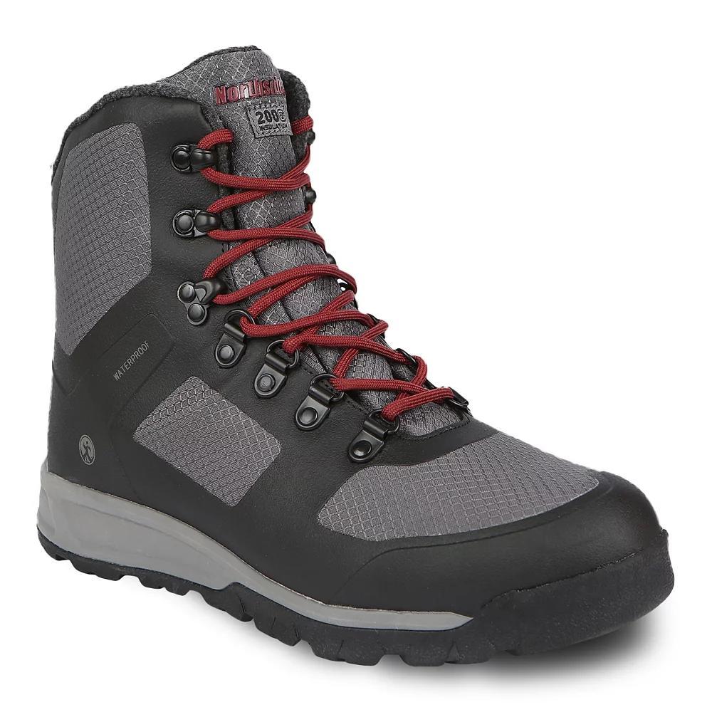 Northside Williston Men's Waterproof Snow Boots, Size: 9, Dark Gray Red Product Image