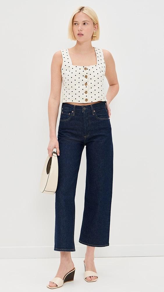 DL1961 Lizzie Cropped Linen Top | Shopbop Product Image