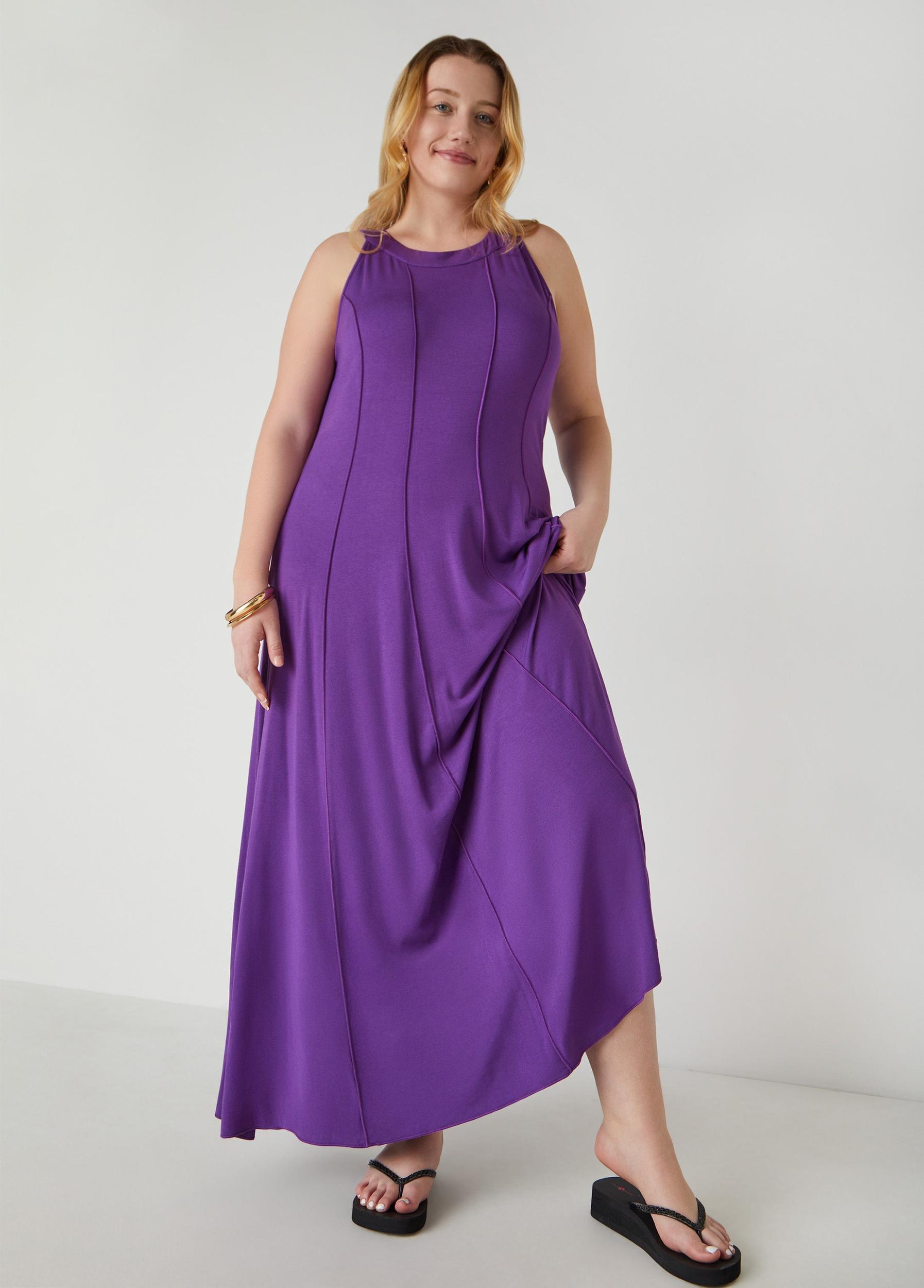 Seamed A Line Maxi Dress Product Image