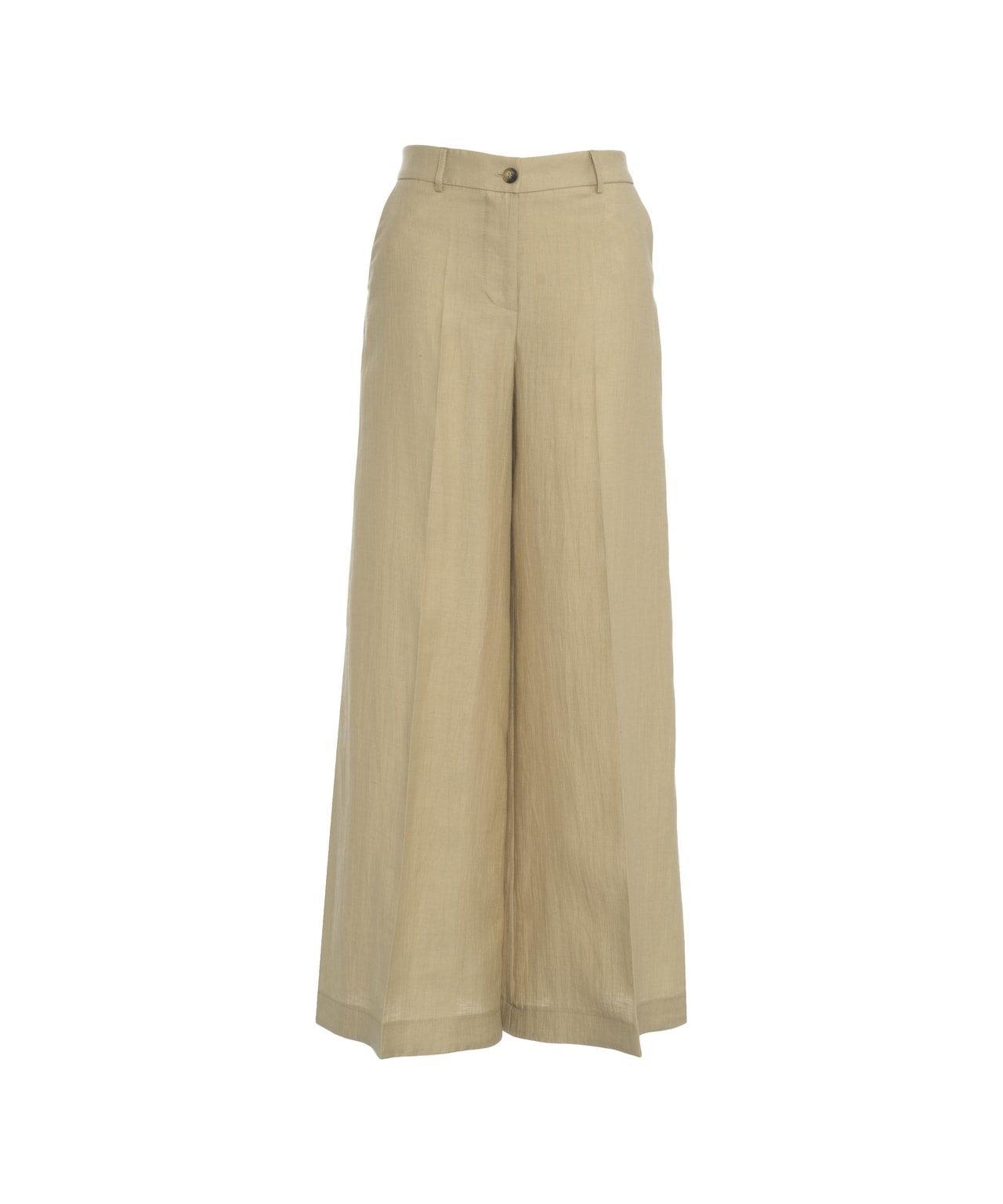 Wide leg pants in linen Product Image