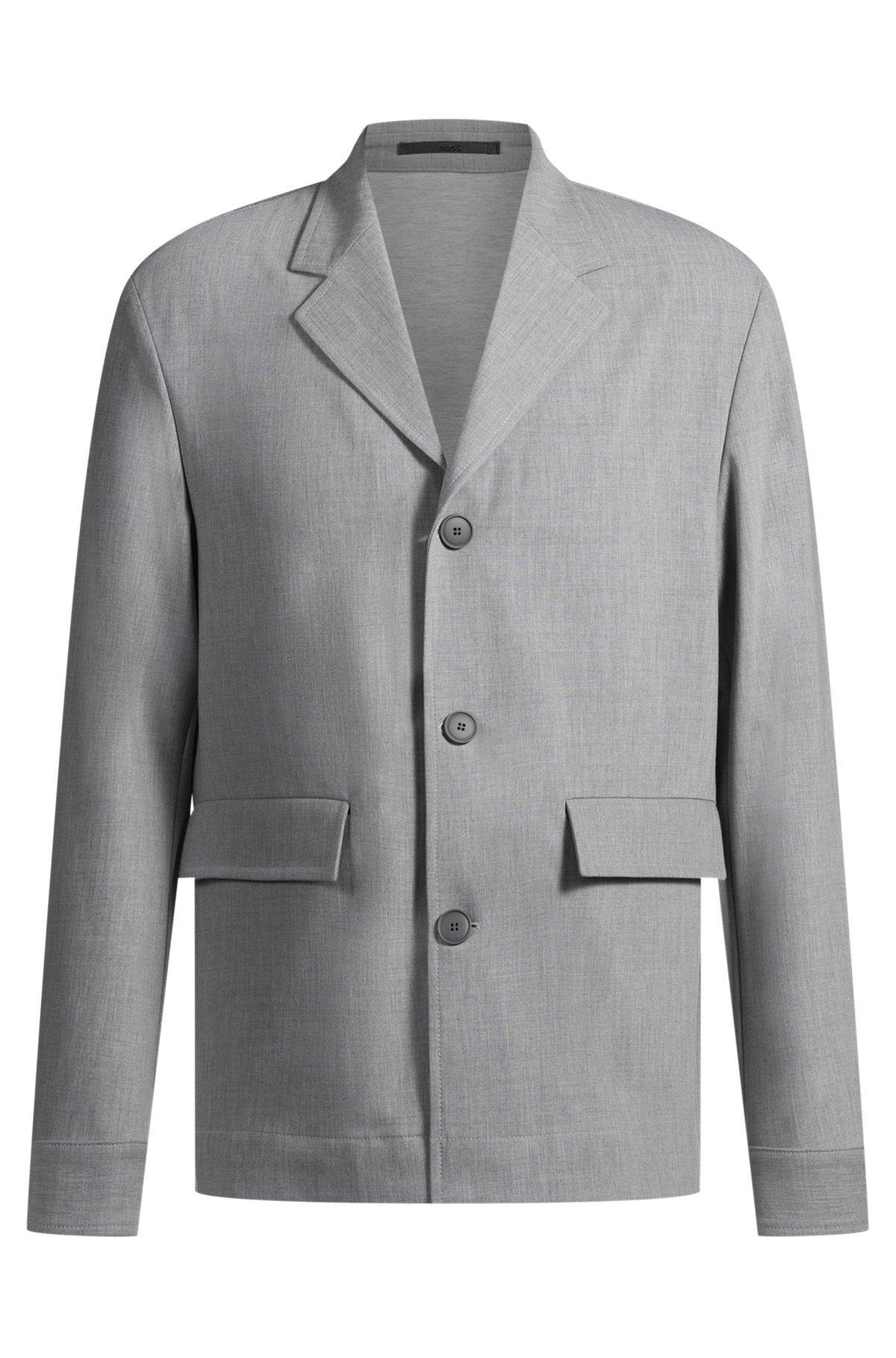 Relaxed-fit jacket in bonded stretch fabric Product Image