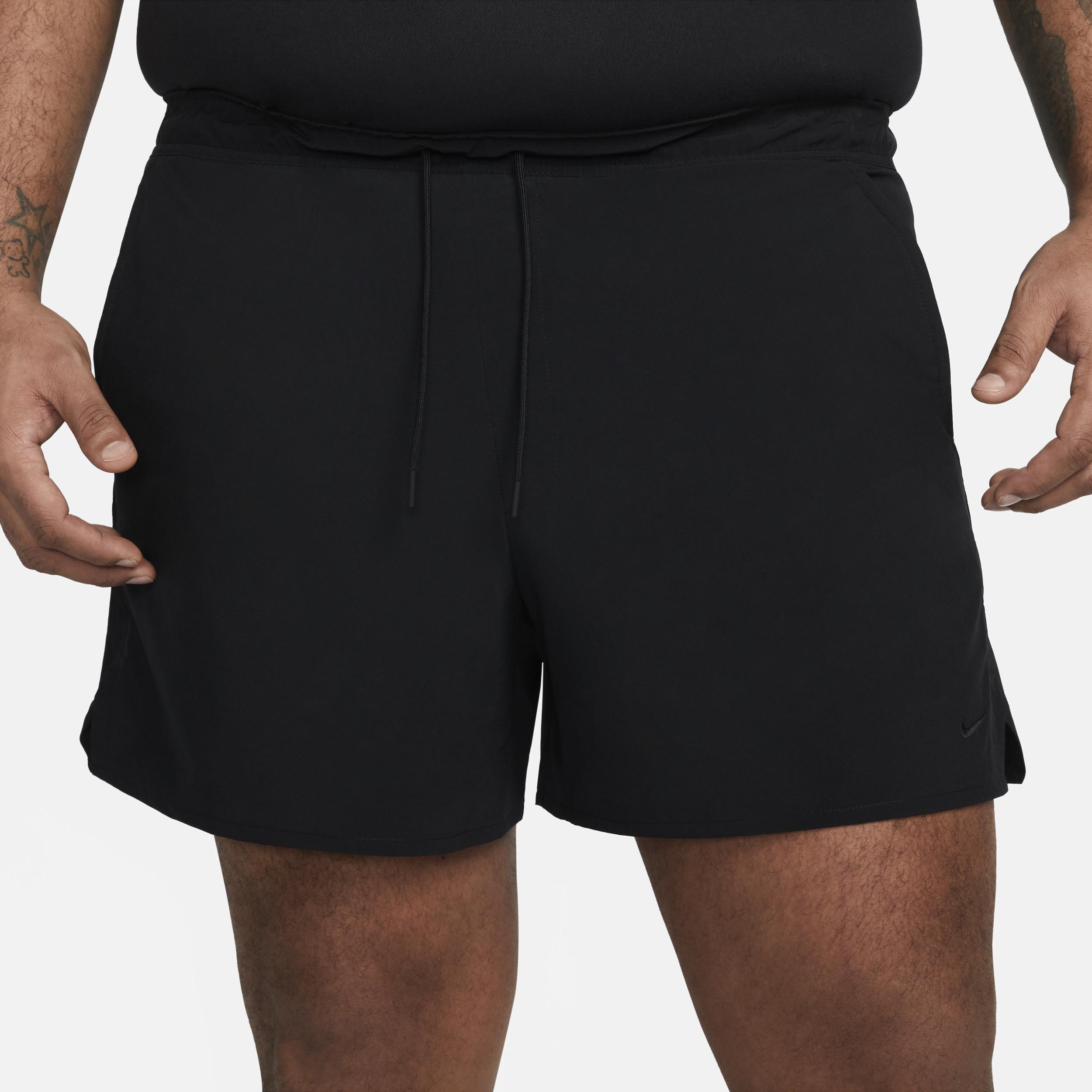 Nike Mens Unlimited Dri-FIT 5 Unlined Versatile Shorts in Black Product Image