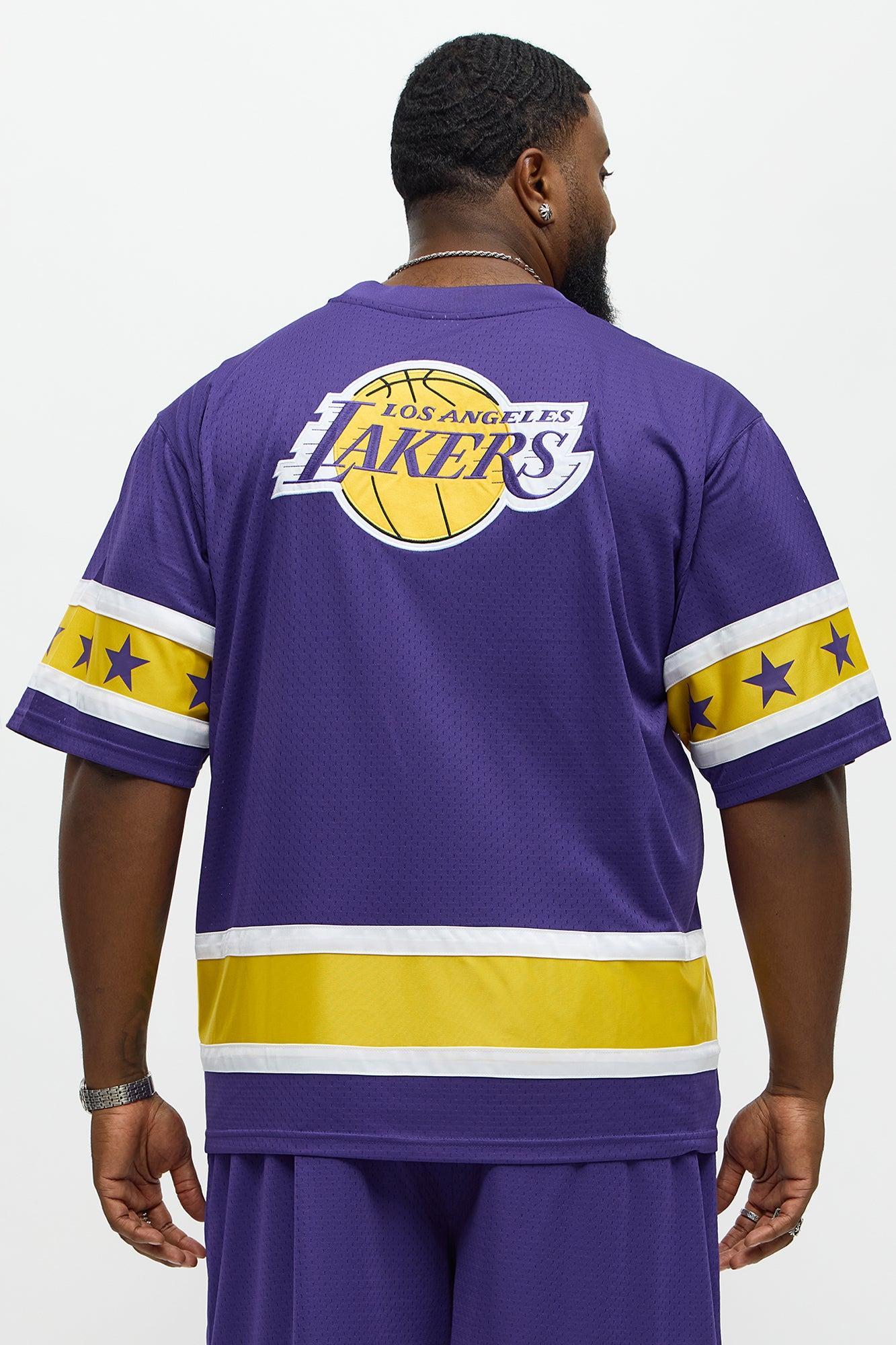 Lakers Believe The Hype Boxy Short Sleeve Top - Purple Product Image