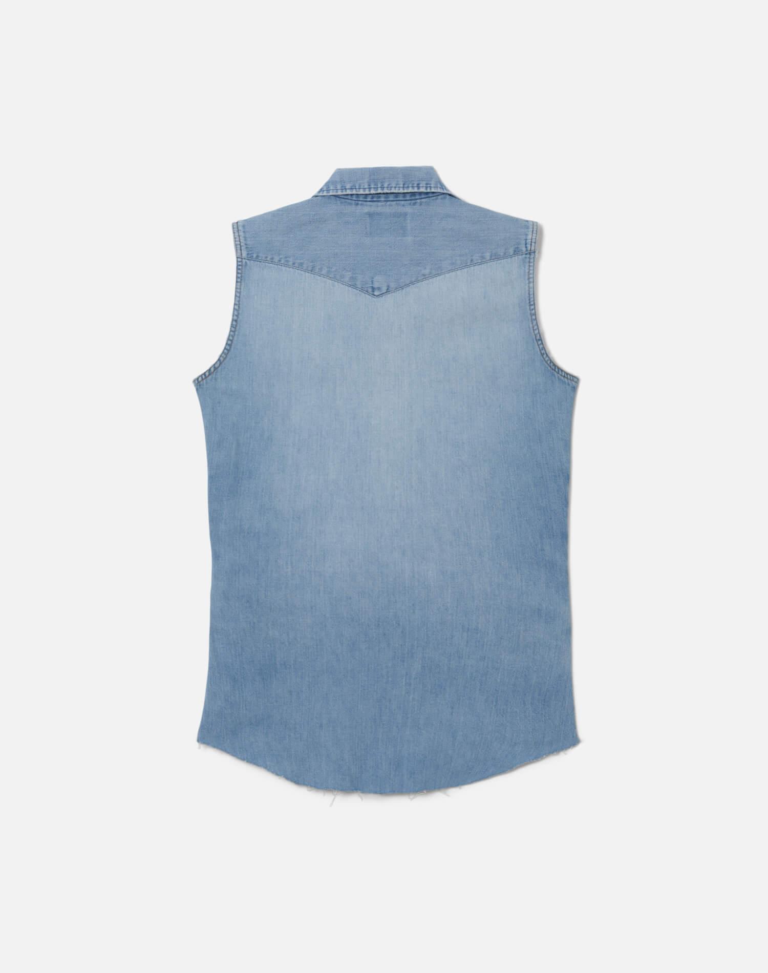 70s Maverick Cut Off Pearl Snap Shirt Female Product Image