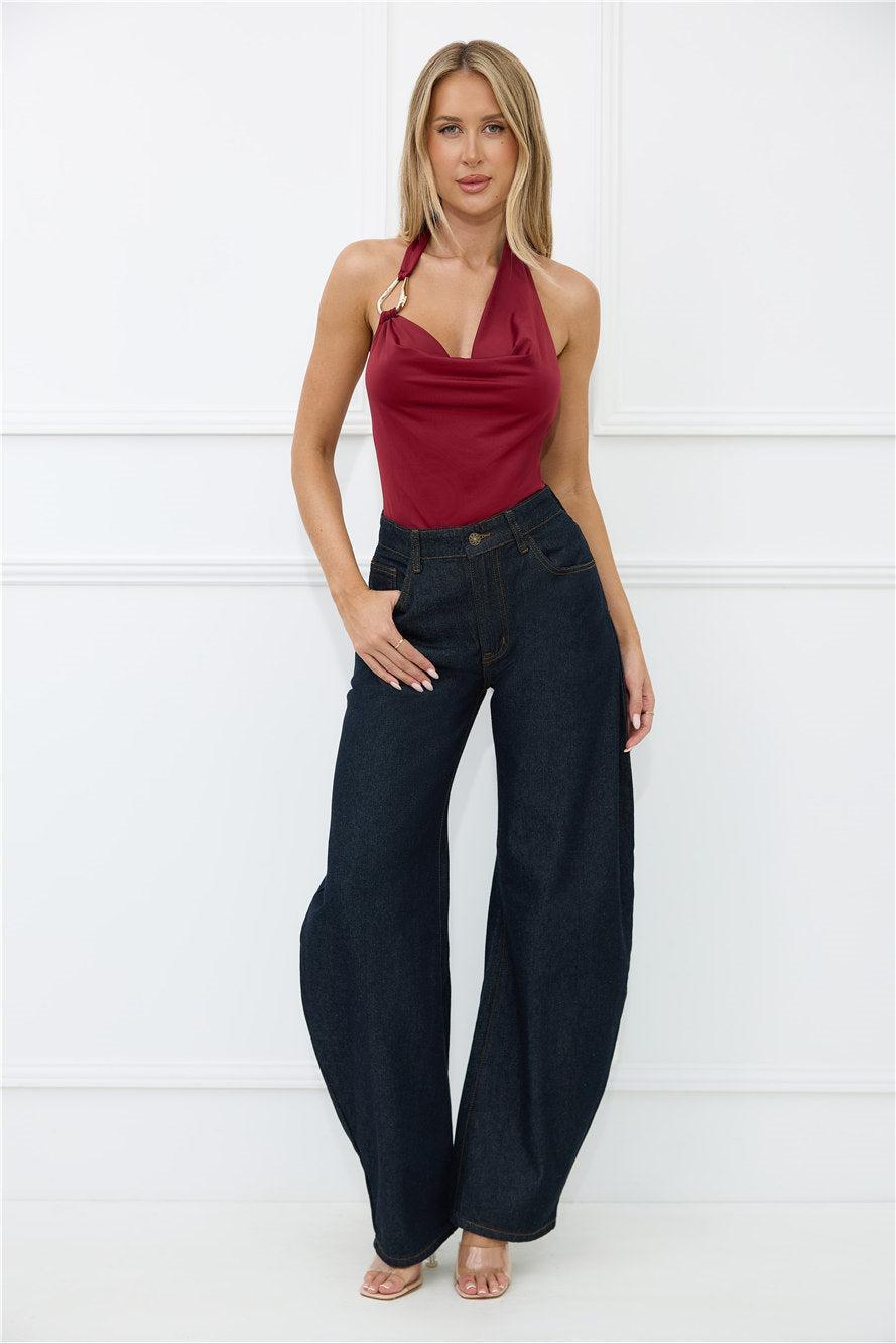 Electric Temptation Halter Top Wine Product Image
