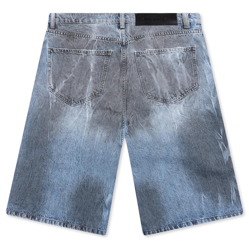 Thrashed Baggy 5 Pocket Shorts - Light Wash Male Product Image