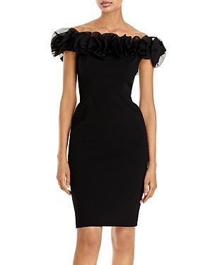 Aidan Mattox Ruffled Off-the-Shoulder Dress Product Image