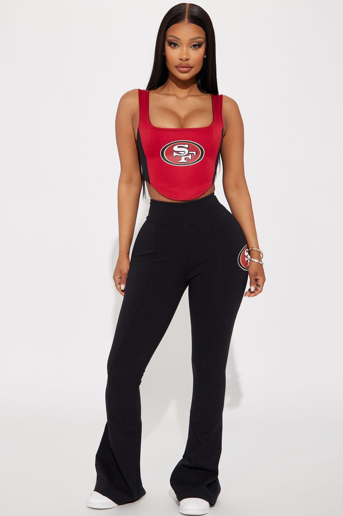 49ers Halftime Show Corset Top - Red/Black Female Product Image