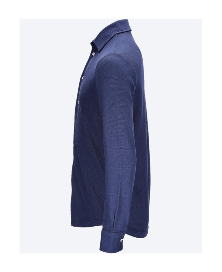 LORO PIANA Long-sleeved Shirt In Blue Product Image