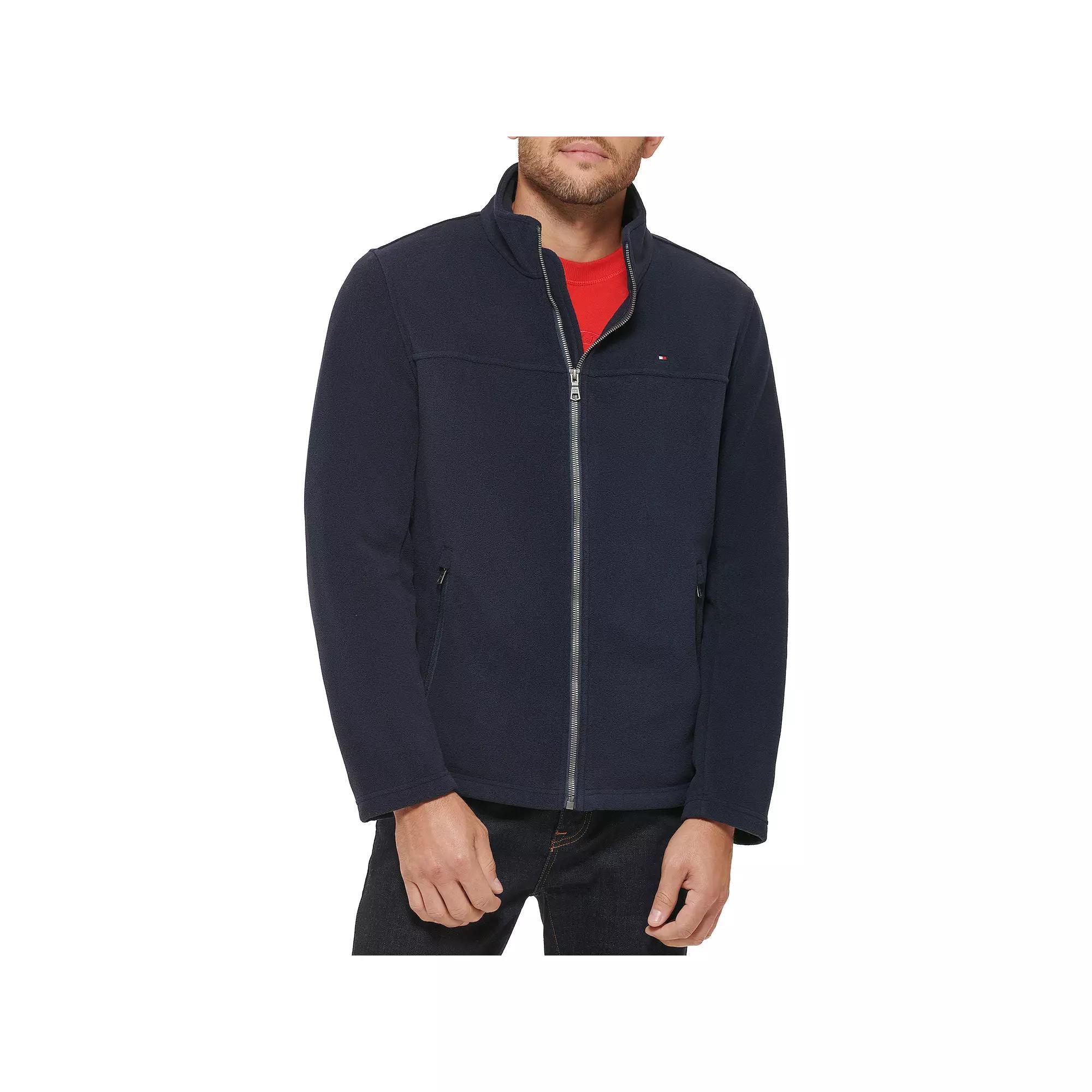Big & Tall Tommy Hilfiger Fleece Jacket with Stand Collar, Mens Product Image