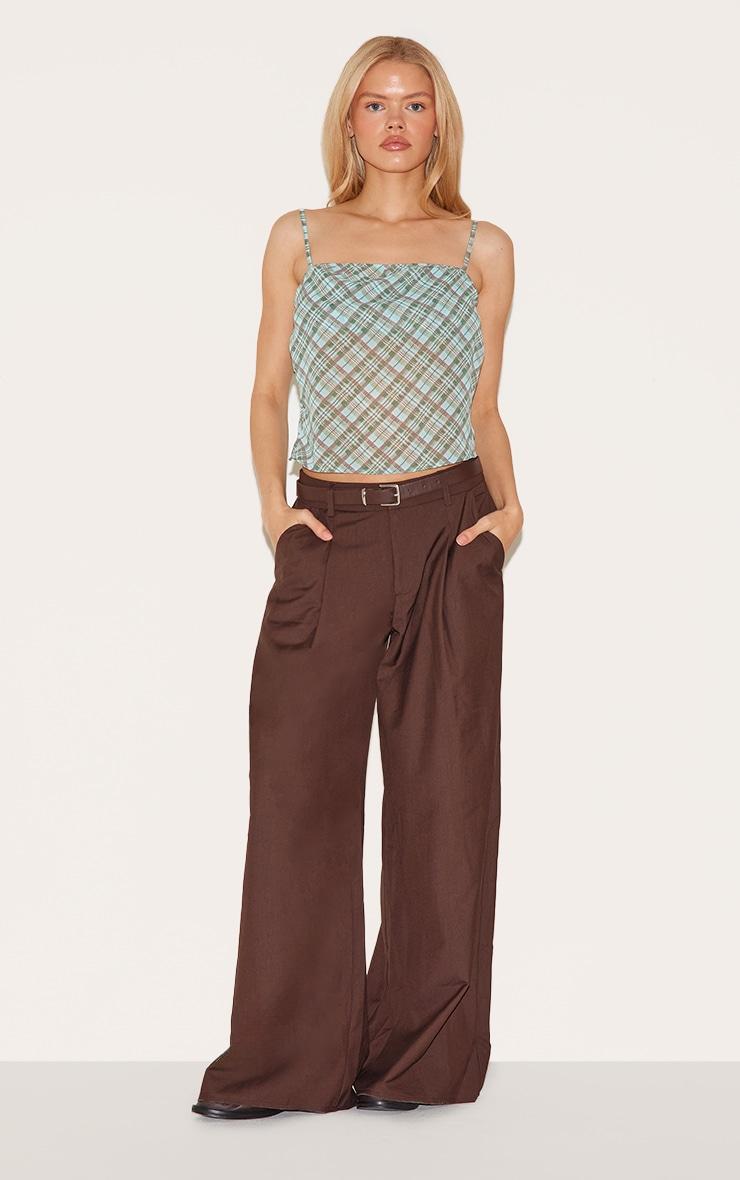 Green Check Sheer Cami Product Image