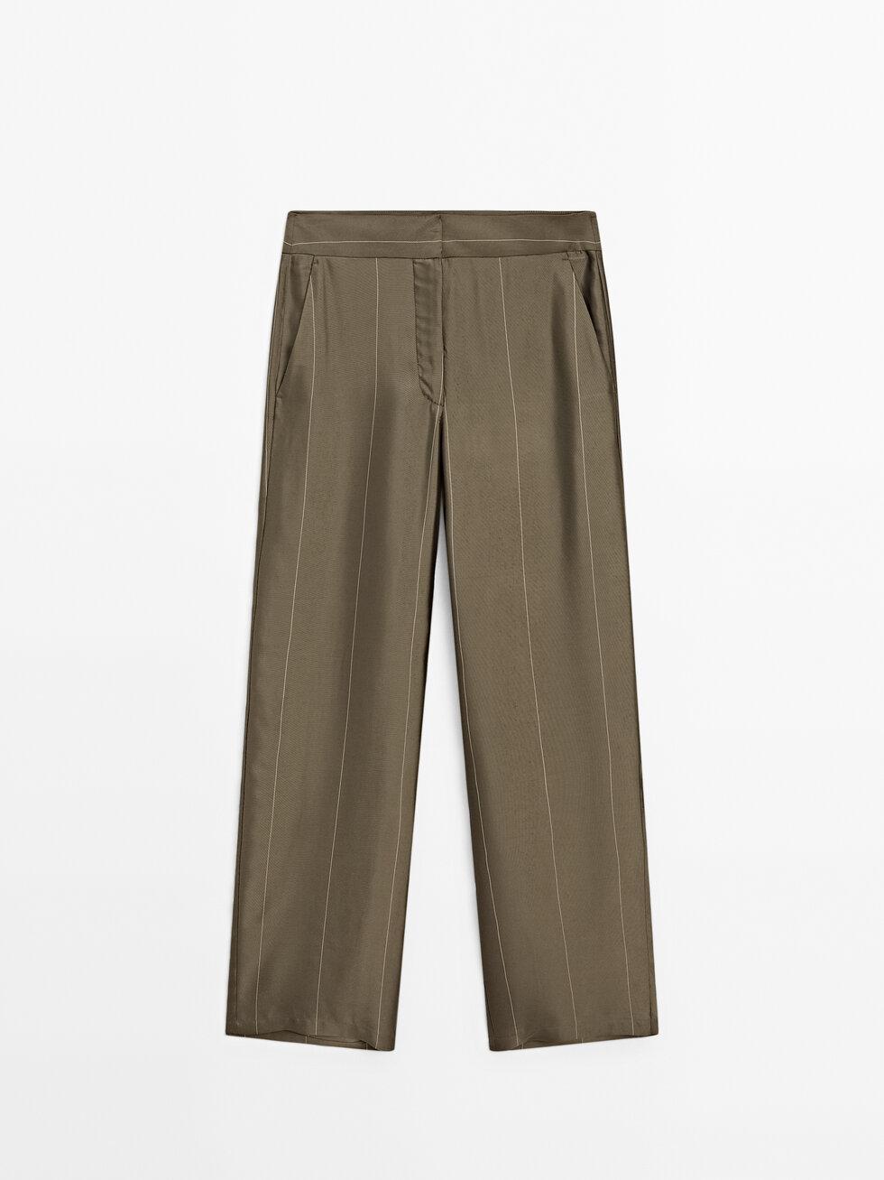 Flowing trousers with striped details Product Image