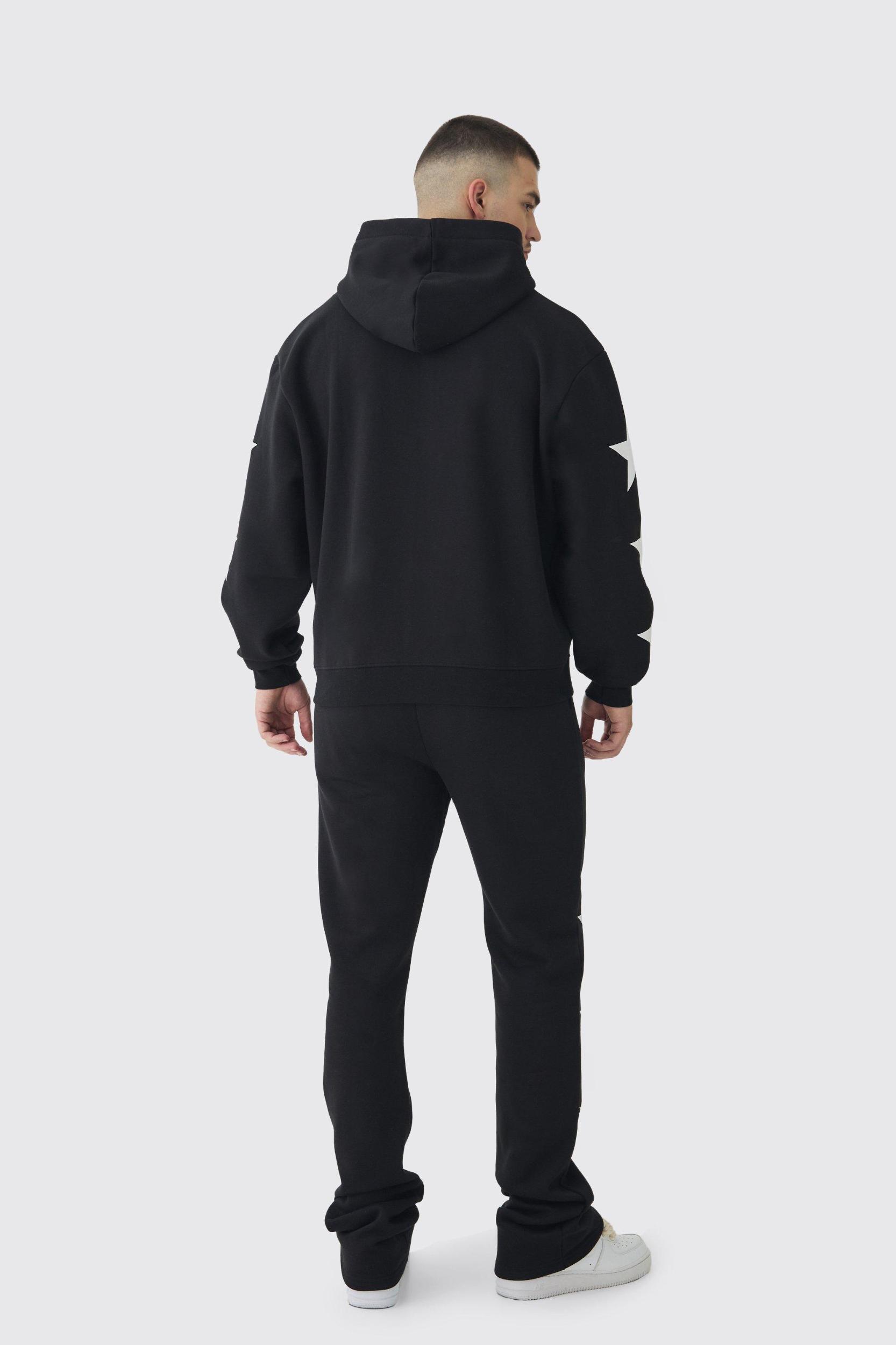 Tall Oversized Boxy Off Season Puff Printed Hooded Tracksuit | boohooMAN USA Product Image