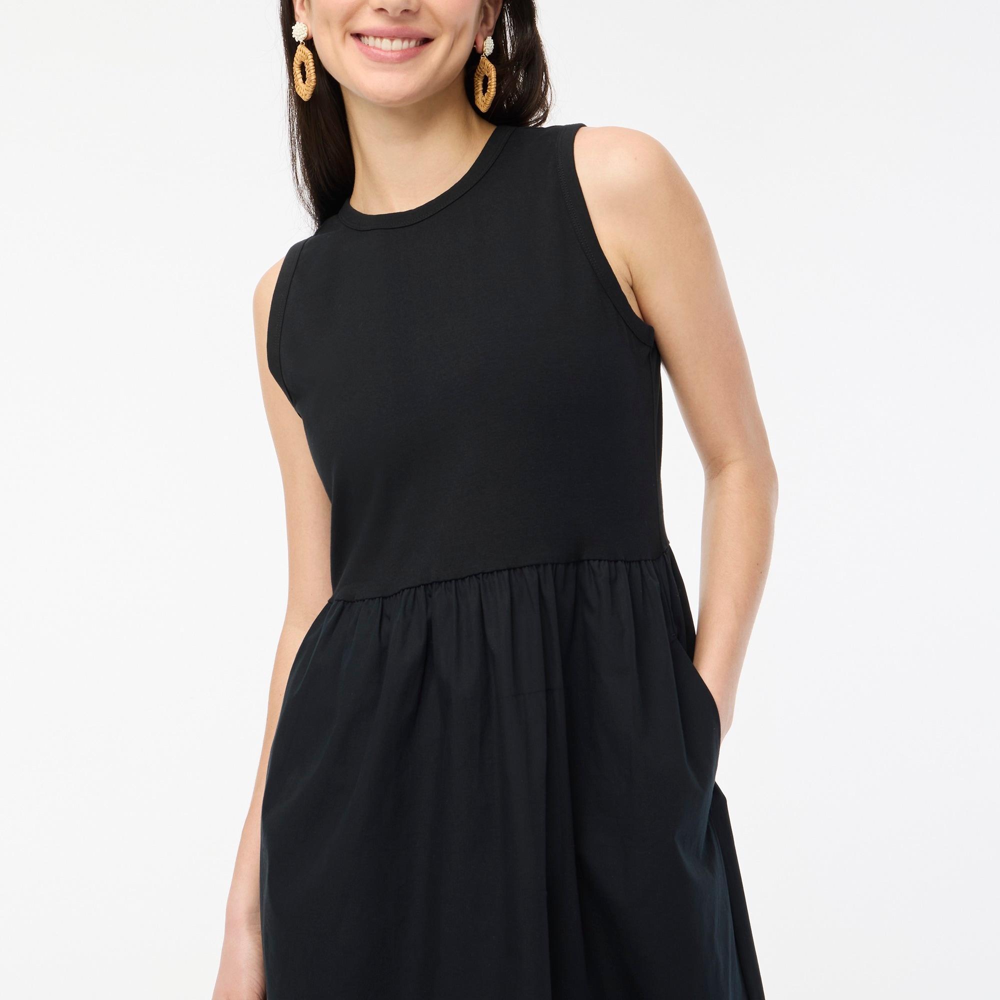 High-neck mix-knit dress Product Image