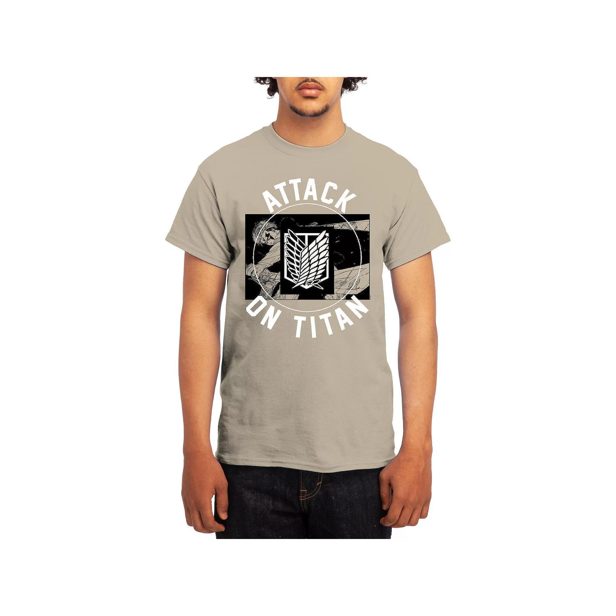 Men's Attack on Titan Circle Emblem Sword Tee, Size: Small, Light Blue Product Image