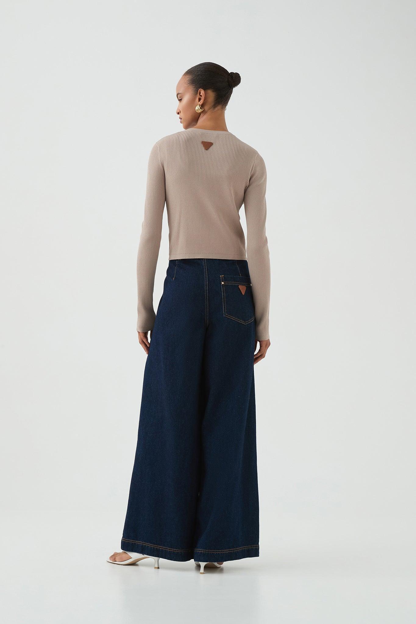 Deia Cropped Knit Cardigan Product Image