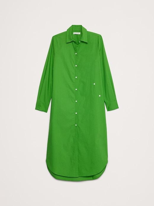 Poplin Asymmetrical Shirt Dress Product Image