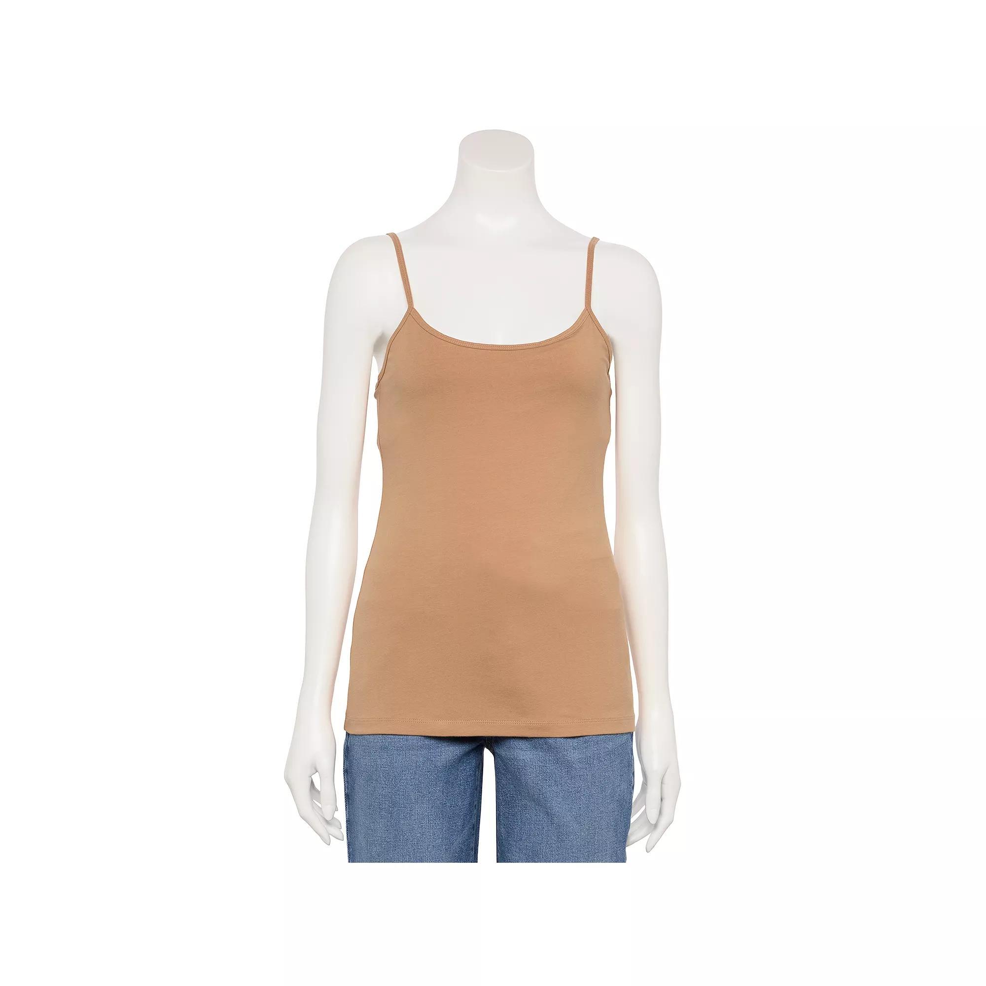 Women's Sonoma Goods For Life® Everyday Shelf Bra Camisole, Size: Large, Rich Brown Product Image