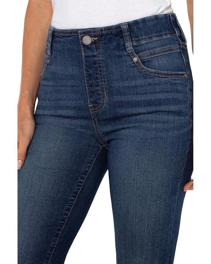 Gia Glider Mid-Rise Pull-On Flare Jeans w/ Wide Hem Product Image