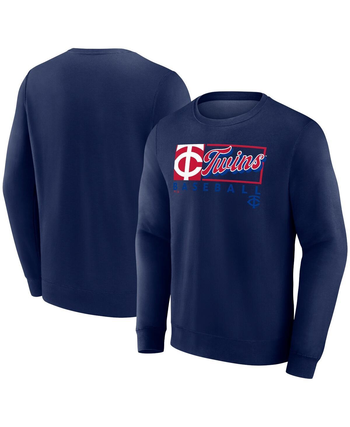 Men's Fanatics Navy Minnesota Twins Focus Fleece Pullover Sweatshirt, Size: 3XL, Blue Product Image