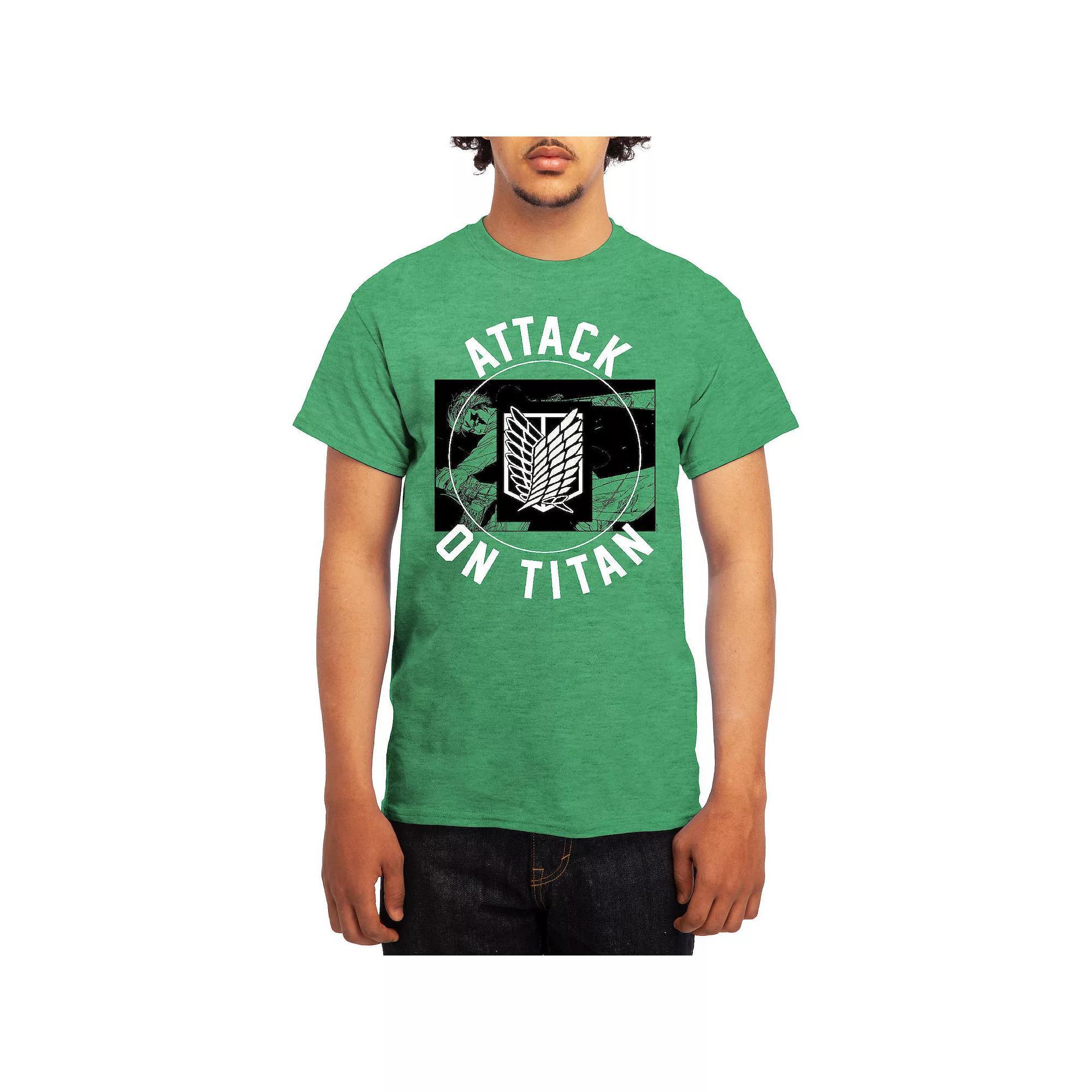 Men's Attack on Titan Circle Emblem Sword Tee, Size: Small, Light Blue Product Image