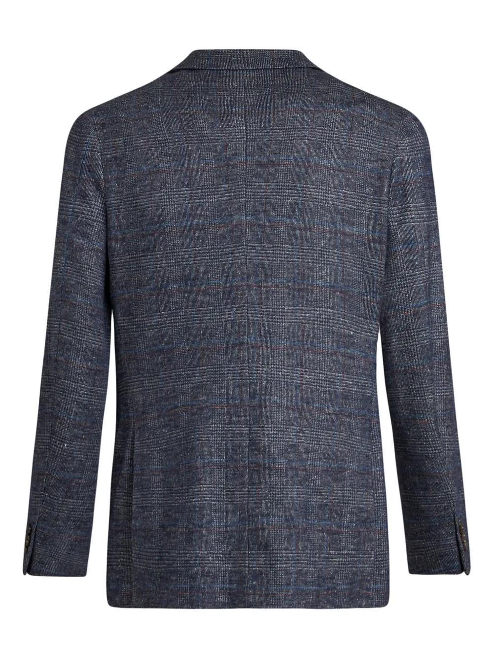 single-breasted checked blazer Product Image