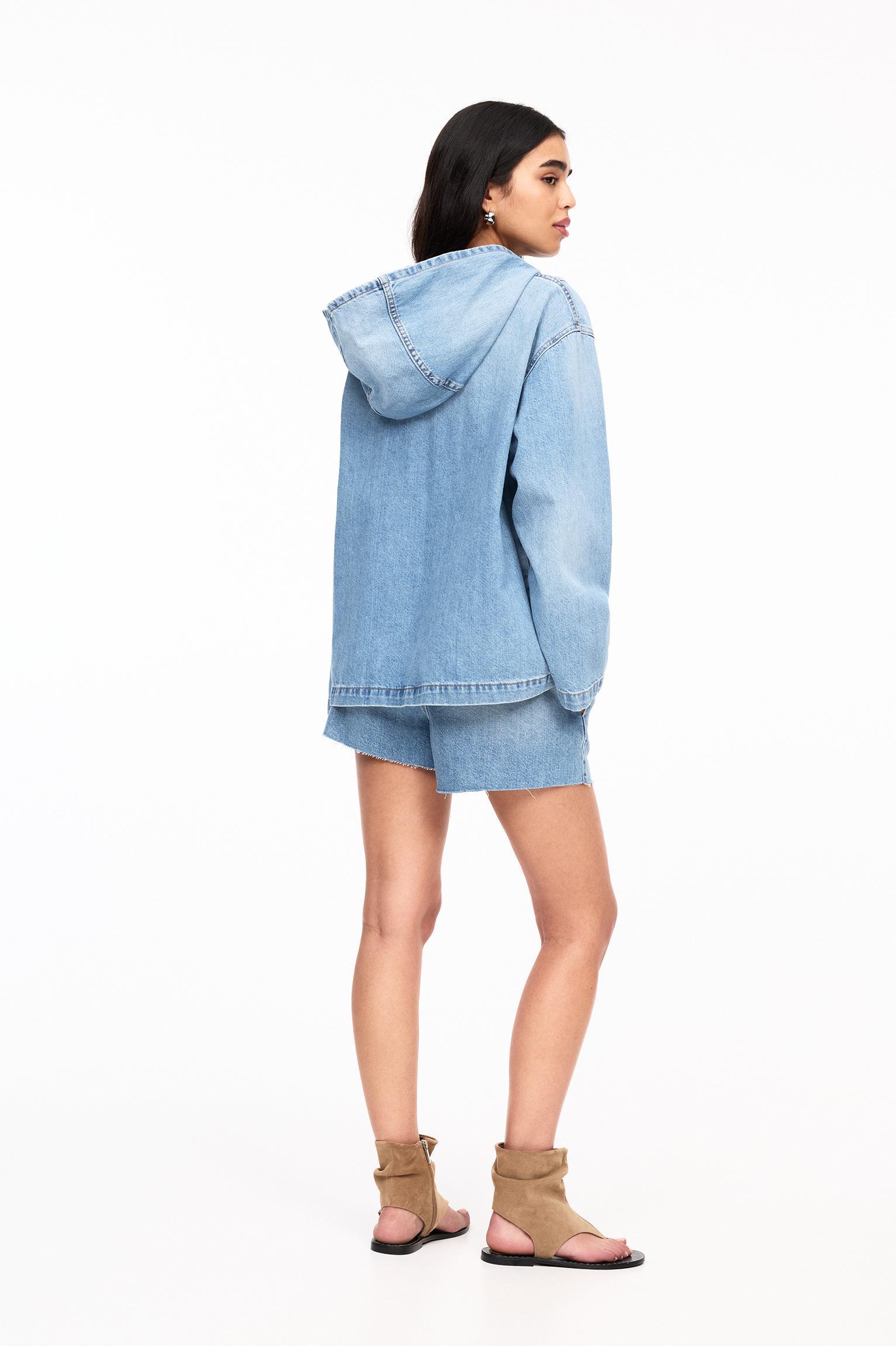 Denim pouch pocket jacket Product Image