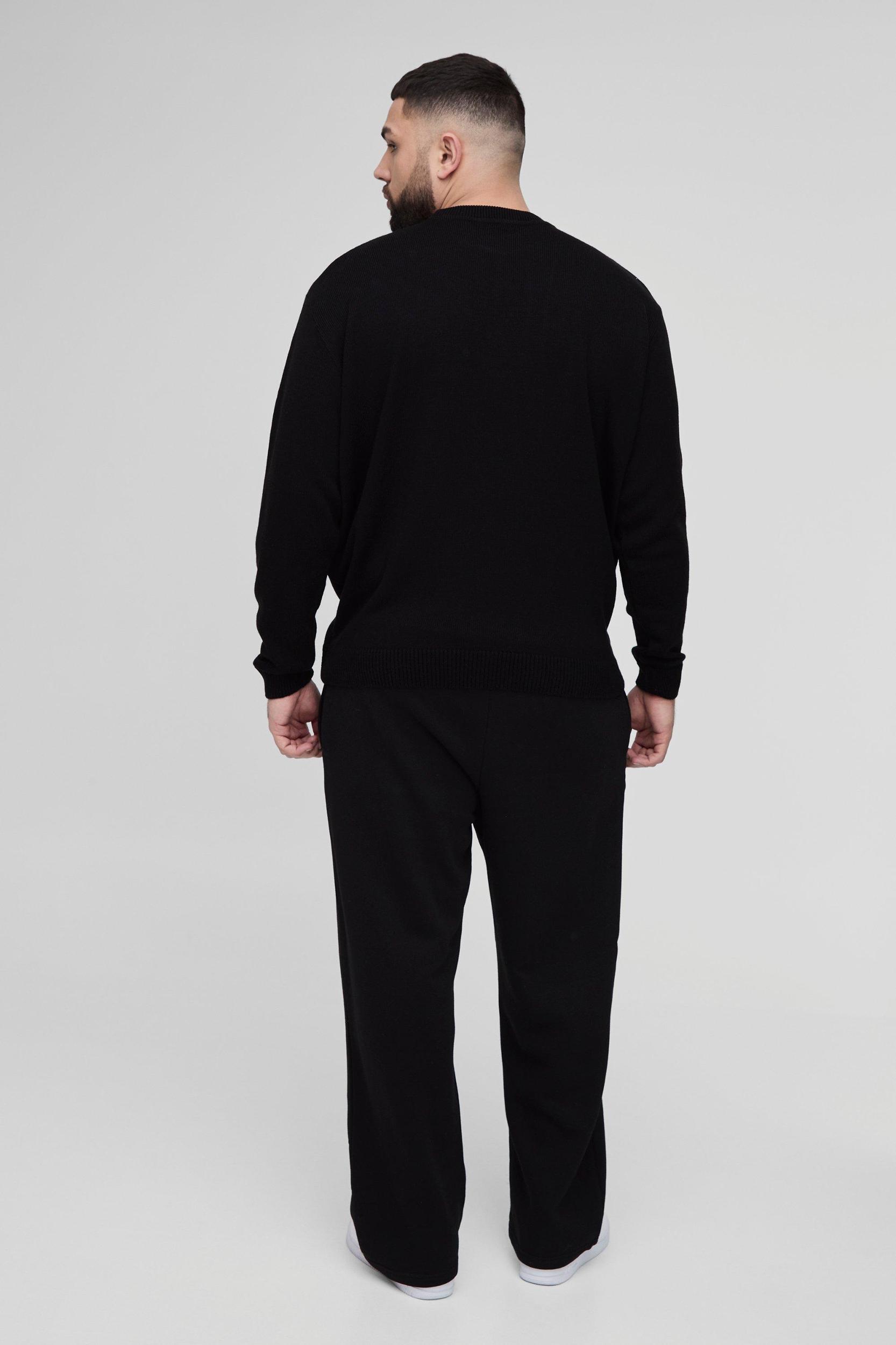 Plus Oversized Boxy Heart Sweater | boohooMAN USA Product Image