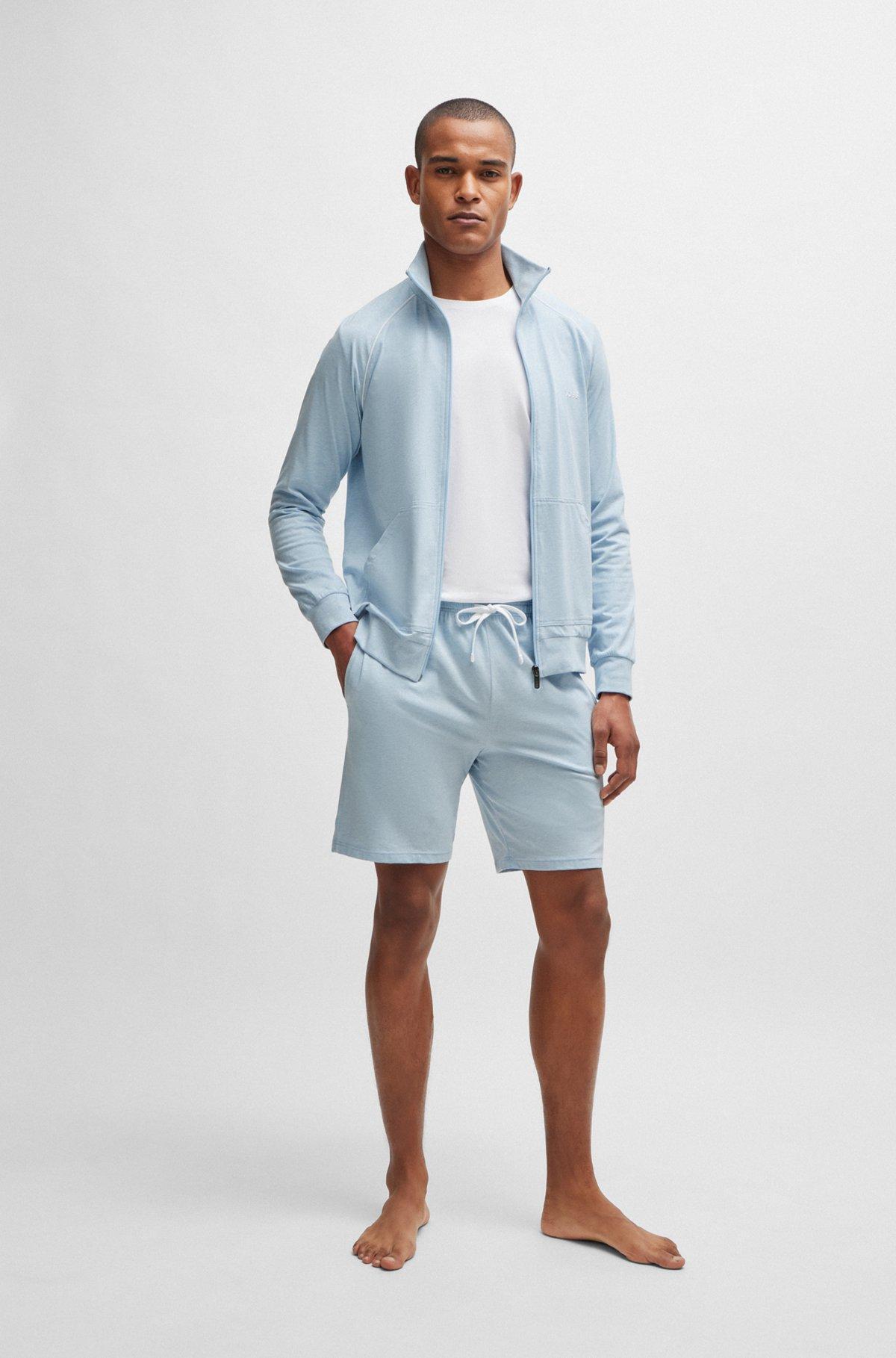 Stretch-cotton shorts with drawstring waist and embroidered logo Product Image