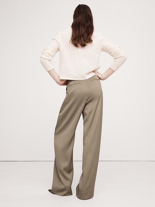 Soho High-Rise Wide-Leg Italian Wool Pant Product Image