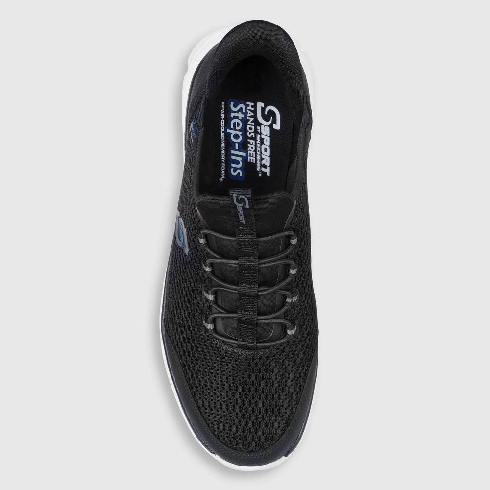 S Sport By Skechers Mens Moralis Step In Elastic Sneakers - Black 10: Slip-On, Cushioned Insole, Machine Washable Product Image