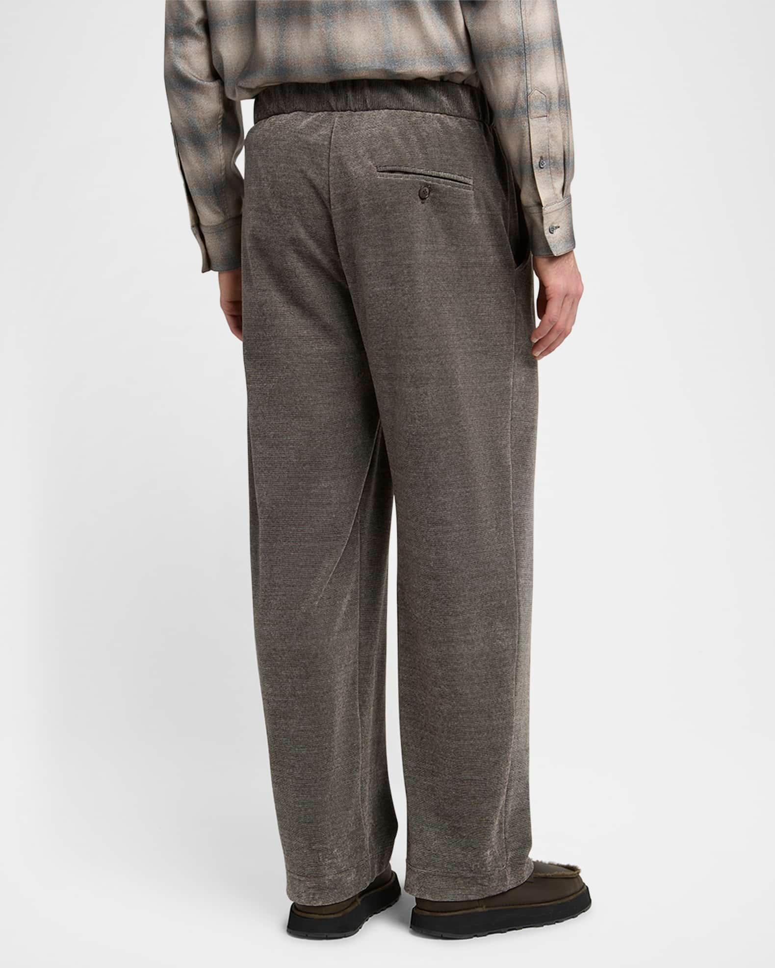 Men's Heathered Chenille Relaxed Pleated Pants Product Image
