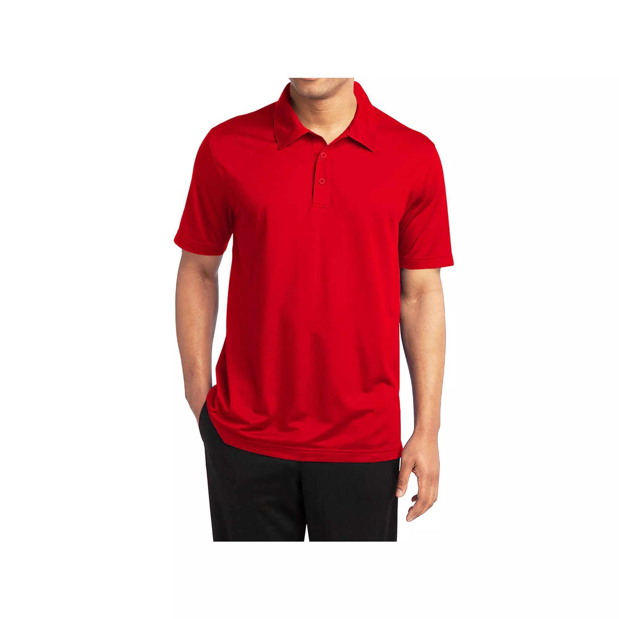 Men's Galaxy By Harvic Moisture-Wicking Polo, Size: XL, Red Product Image