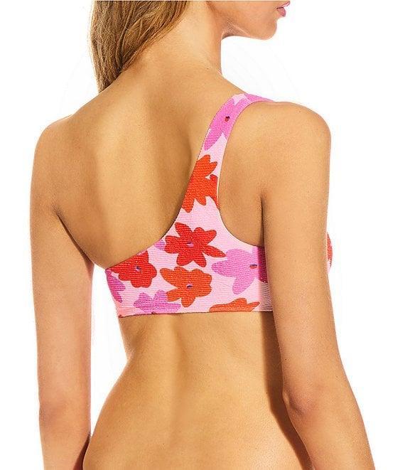 GB Modern Floral Scrunchie Textured Classic Hipster Swim Bottom Product Image