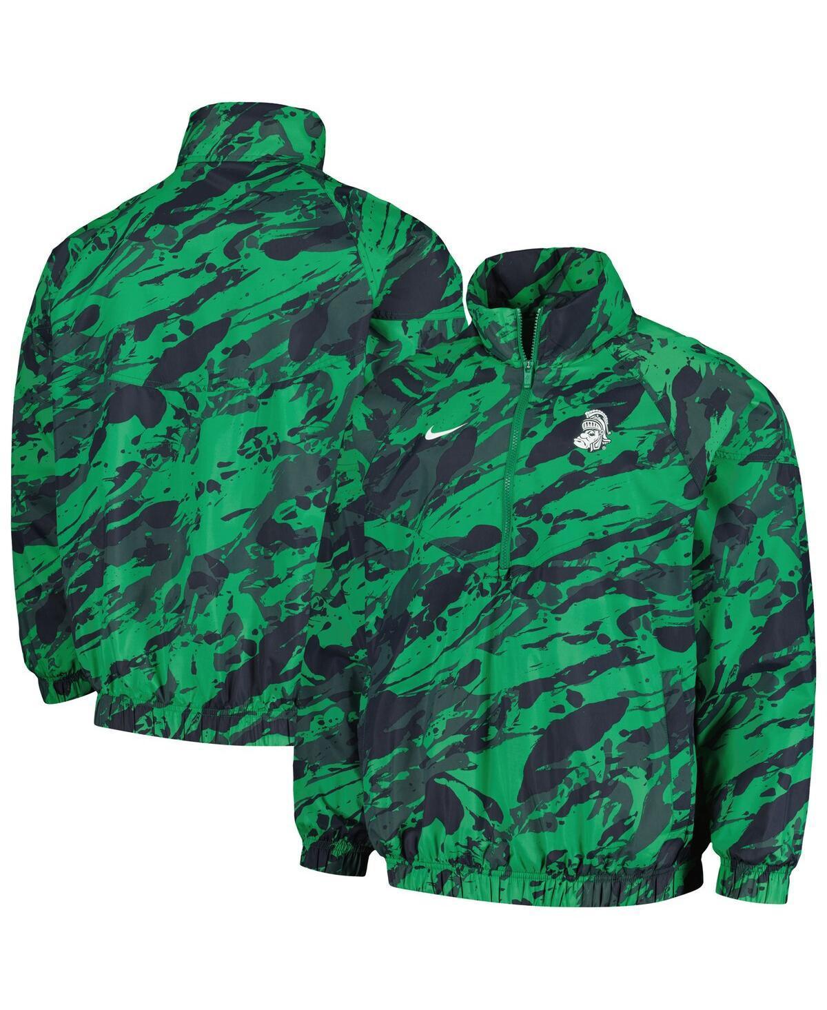 Men's Nike Green Michigan State Spartans Anorak Half-Zip Jacket, Size: Medium Product Image