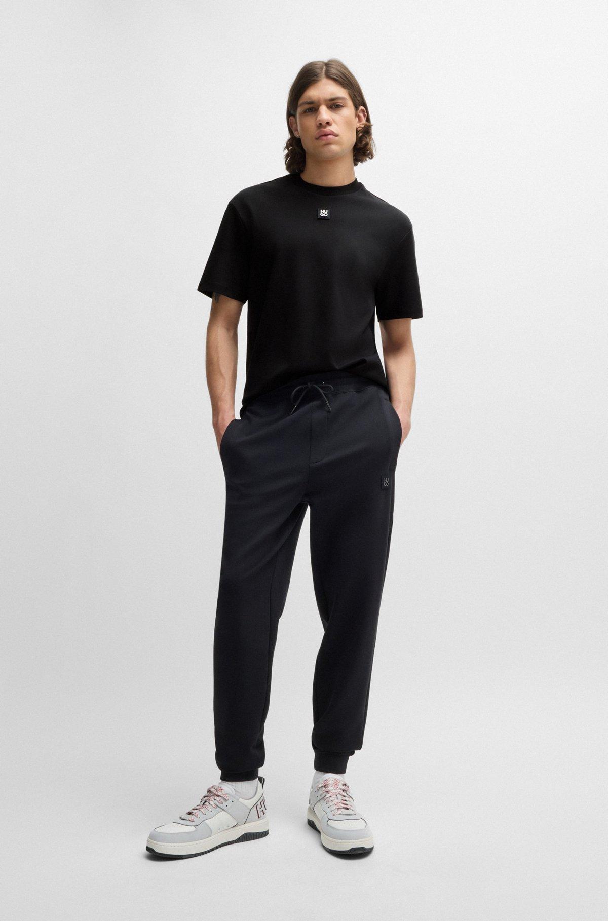 Interlock-cotton regular-fit T-shirt with stacked logo Product Image