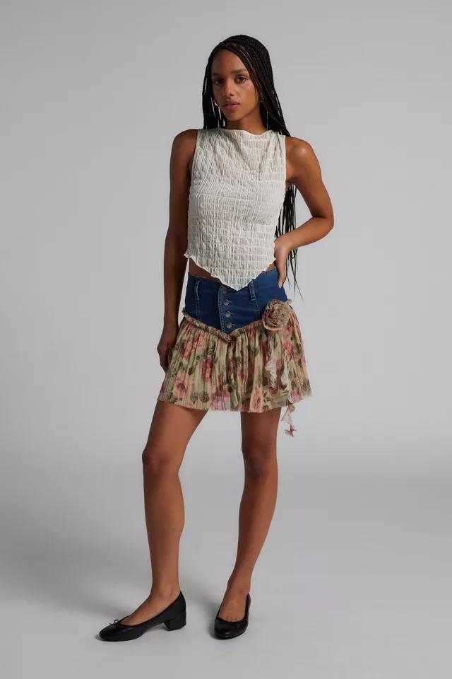 Kimchi Blue Annabeth Drop Waist Mini Skirt Womens at Urban Outfitters Product Image