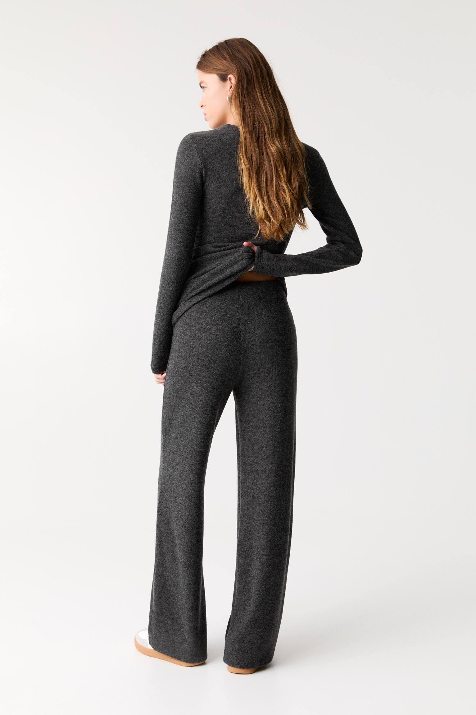 Wide-leg knit pants Product Image