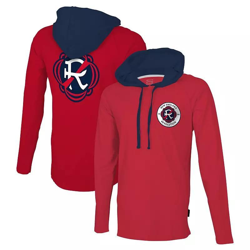 Mens Stadium Essentials Red New England Revolution Tradition Raglan Hoodie Long Sleeve T-Shirt Product Image