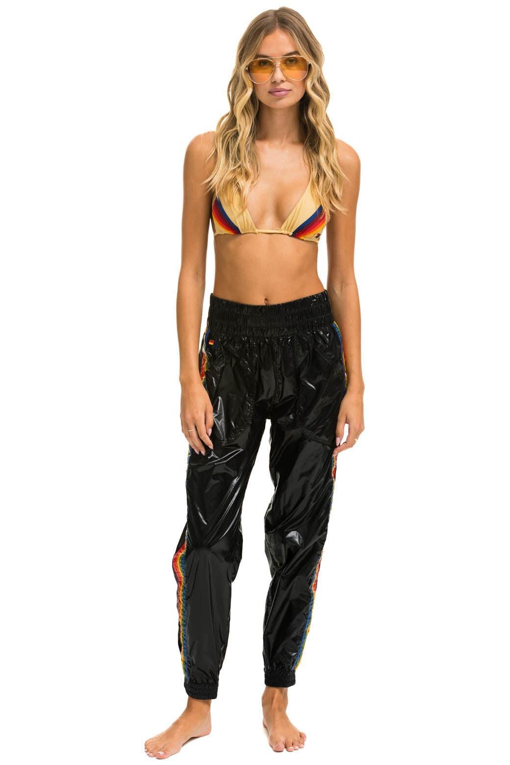 5 STRIPE HI RISE WIND PANT - BLACK Female Product Image