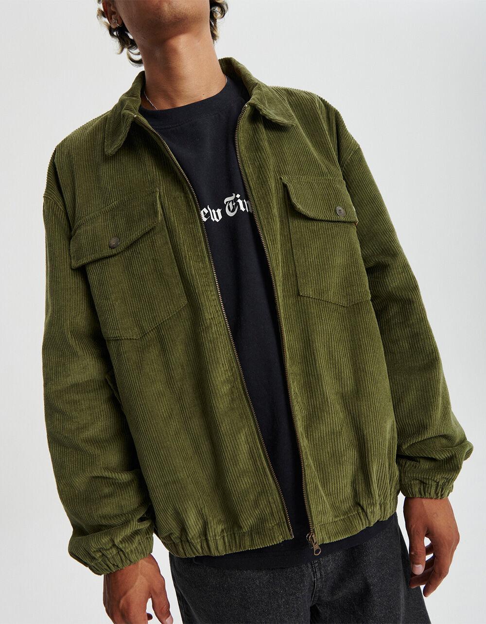 THE CRITICAL SLIDE SOCIETY Blackbird Mens Corduroy Jacket - OLIVE Product Image