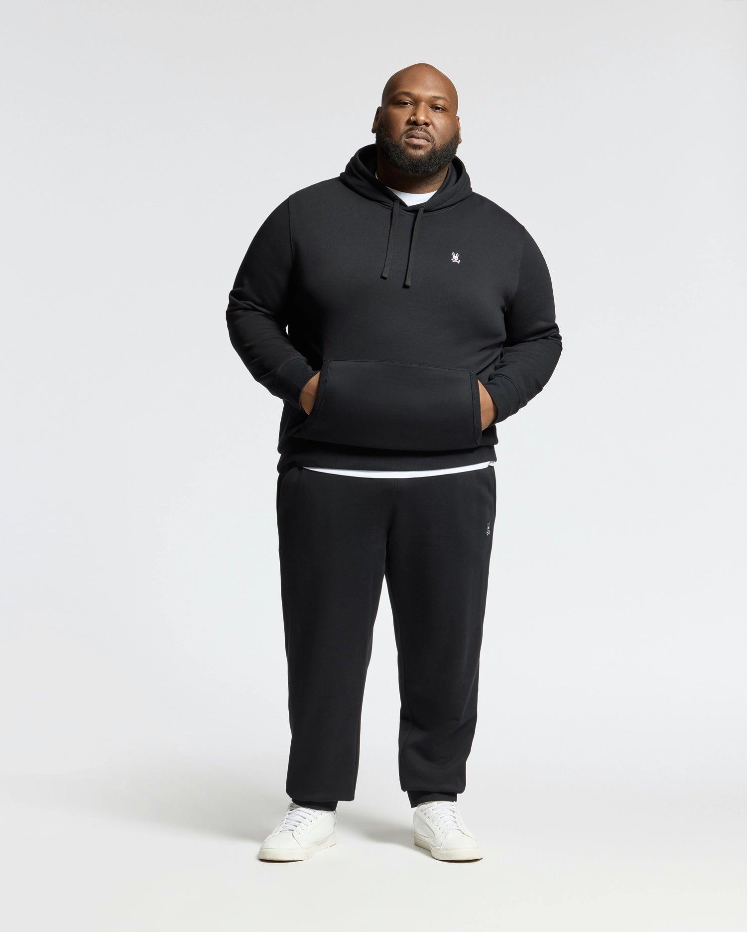 Men's Big And Tall Levy Essential Fleece Hoodie 001 BLACK / 3XL Product Image