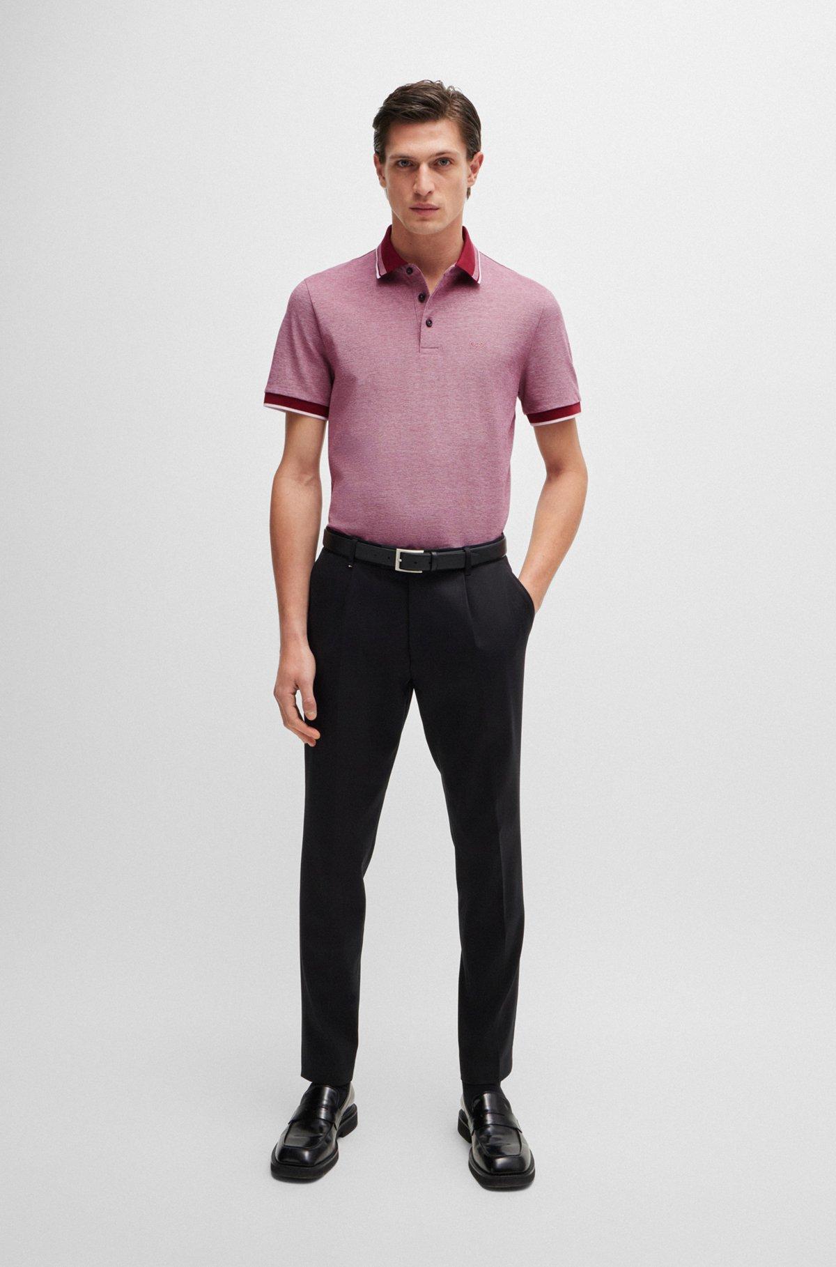 Oxford-cotton-piqué polo shirt with logo detail Product Image