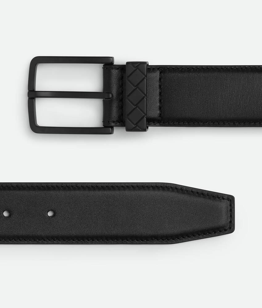 Men's Intreccio Loop Belt in Black Product Image