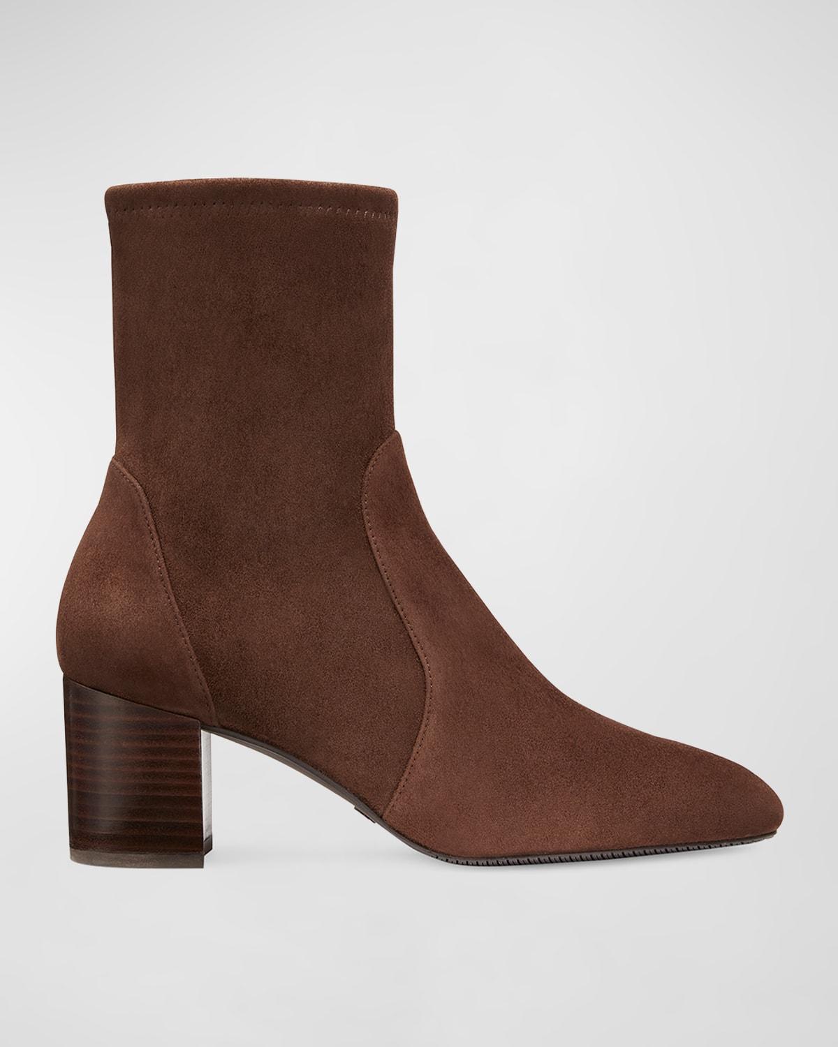 Yuliana Stretch Suede Ankle Booties Product Image